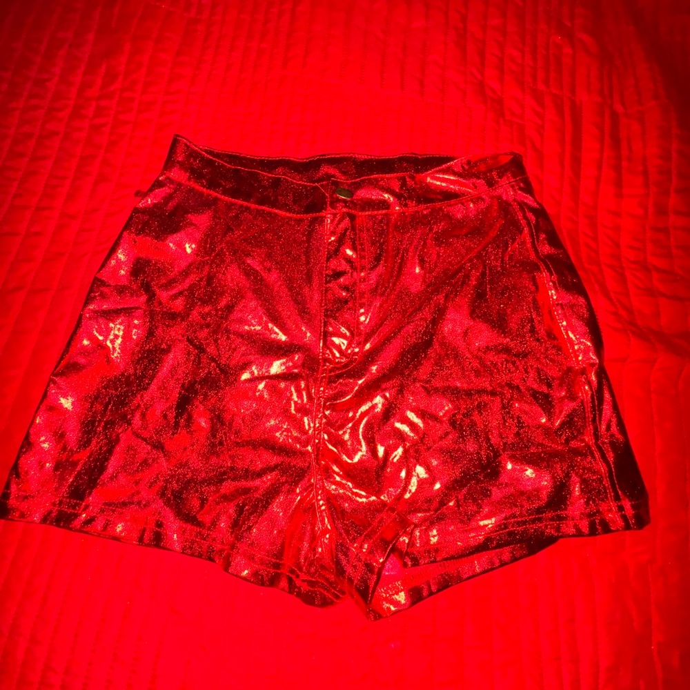 Shimmering Red Women's Shorts